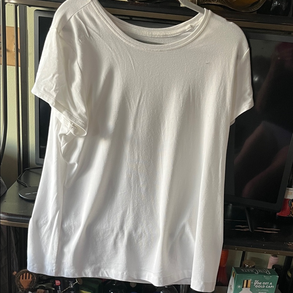 Banana Republic White Short Sleeve Crewneck Tee